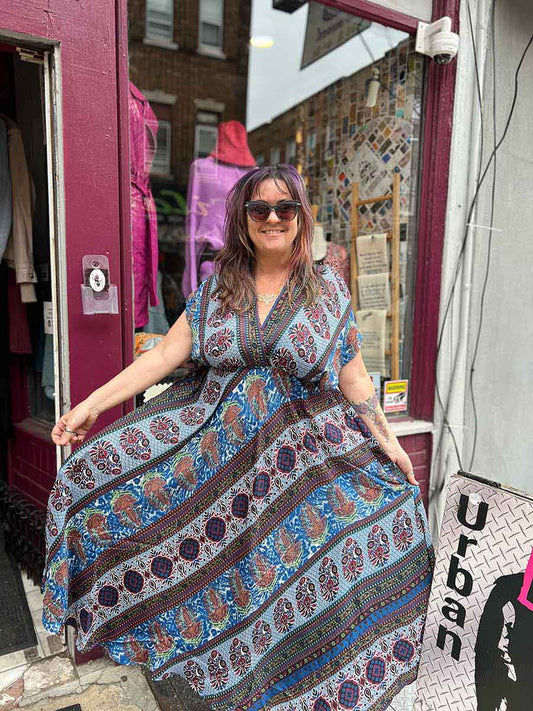 Upcycled Sari Maxi Dress
