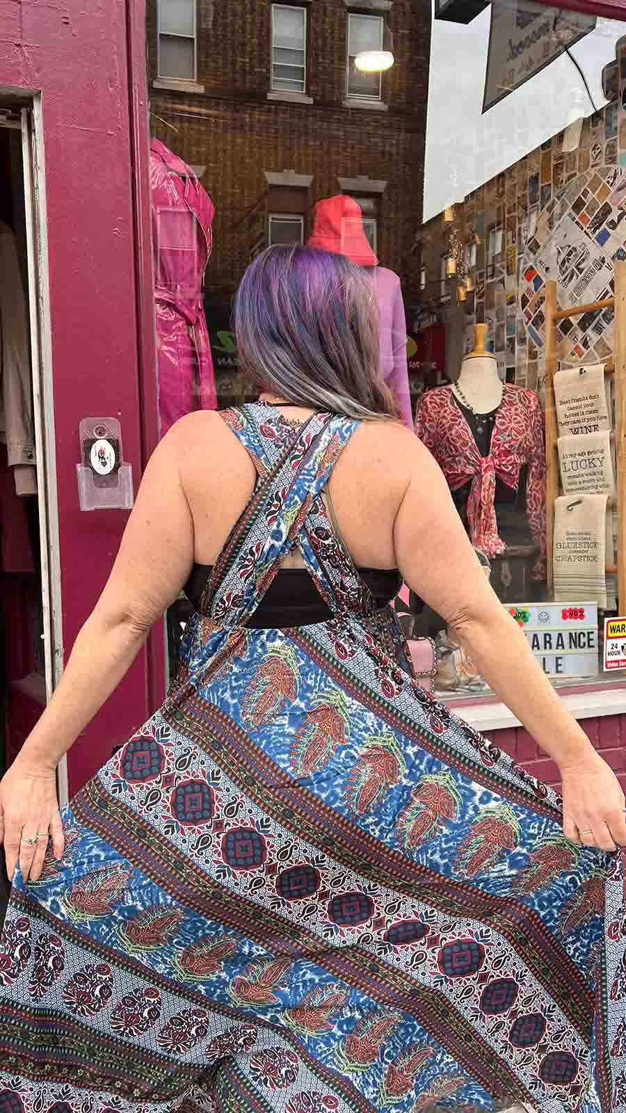 Upcycled Sari Maxi Dress