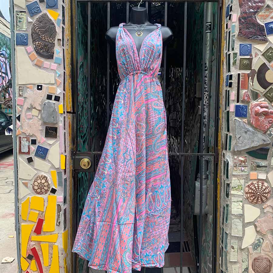 Upcycled Sari Maxi Dress