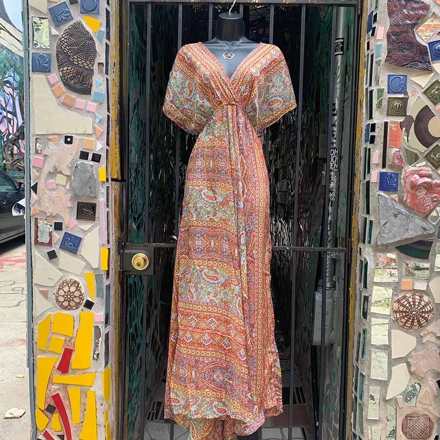 Upcycled Sari Maxi Dress