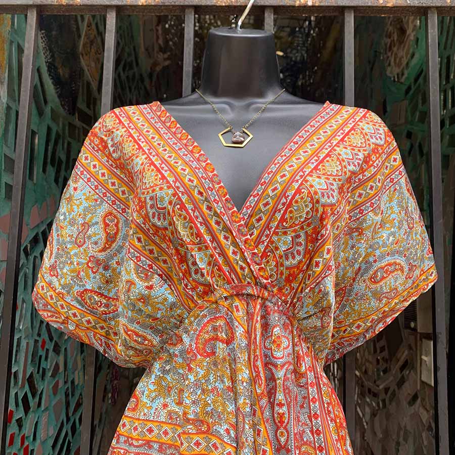 Upcycled Sari Maxi Dress