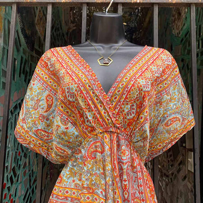 Upcycled Sari Maxi Dress