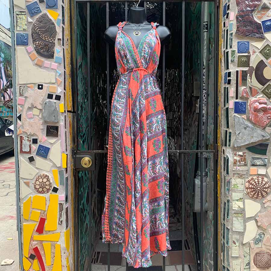 Upcycled Sari Maxi Dress