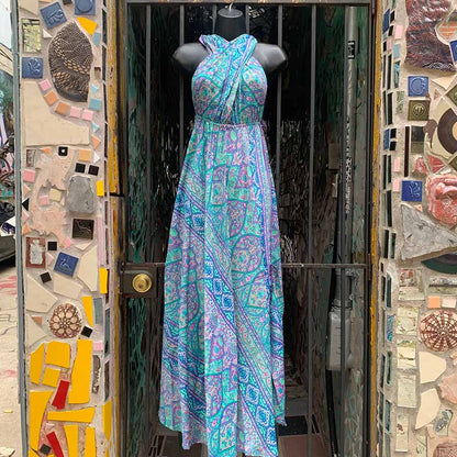 Upcycled Sari Maxi Dress