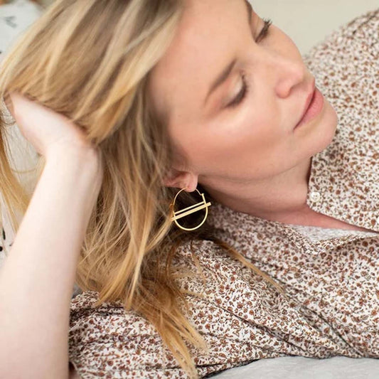 Saturn Hoop Earrings