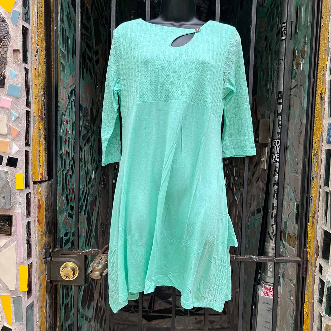 Seafoam Green Cutout Tunic Dress