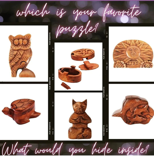 Secret Stash Puzzle Boxes (multiple styles)