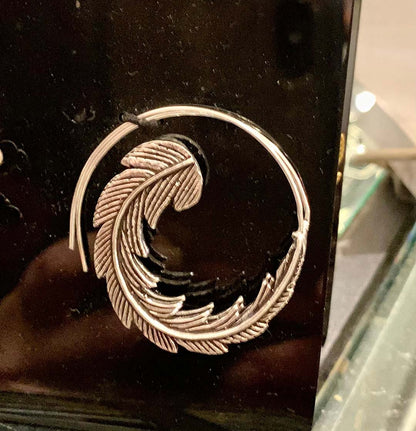 Silver Spiral Hoops Boho Earrings