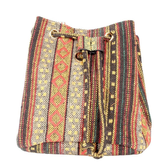 Small Gold Tones Backpack With Fringe