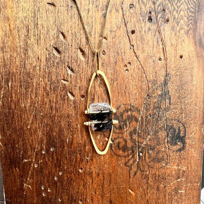 Tourmalinated Quartz Crystal Necklace