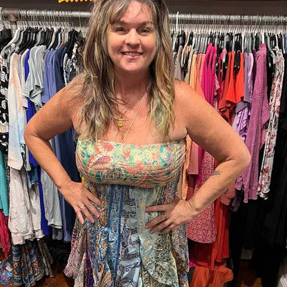 Upcycled Scarf Dress