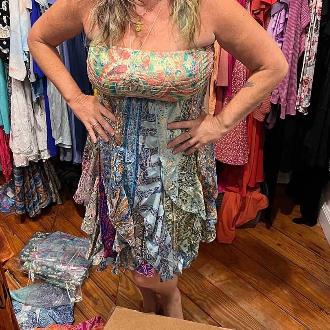 Upcycled Scarf Dress
