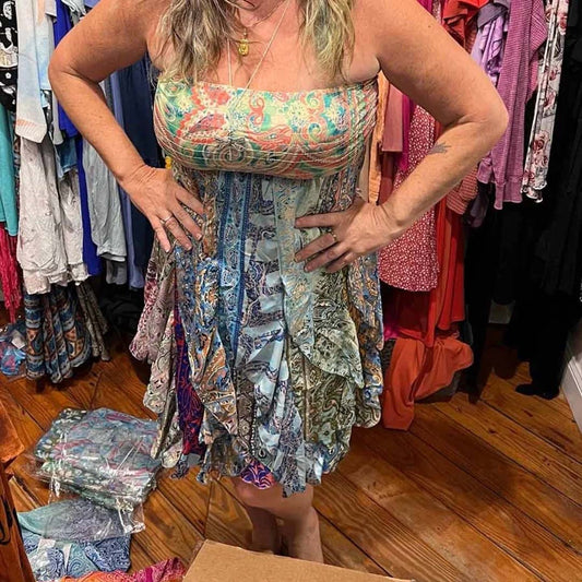 Upcycled Scarf Dress