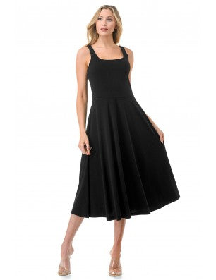 Simple, Black Tank Dress with Pockets