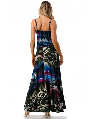 Vibrant, Spaghetti Strap Maxi Dress