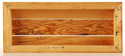 Reclaimed wood sign back with Second Nature branding and “MADE IN USA”