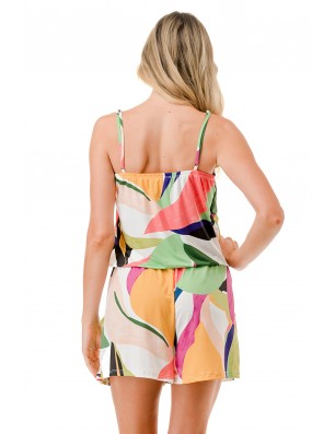 Colorful Romper with Pockets