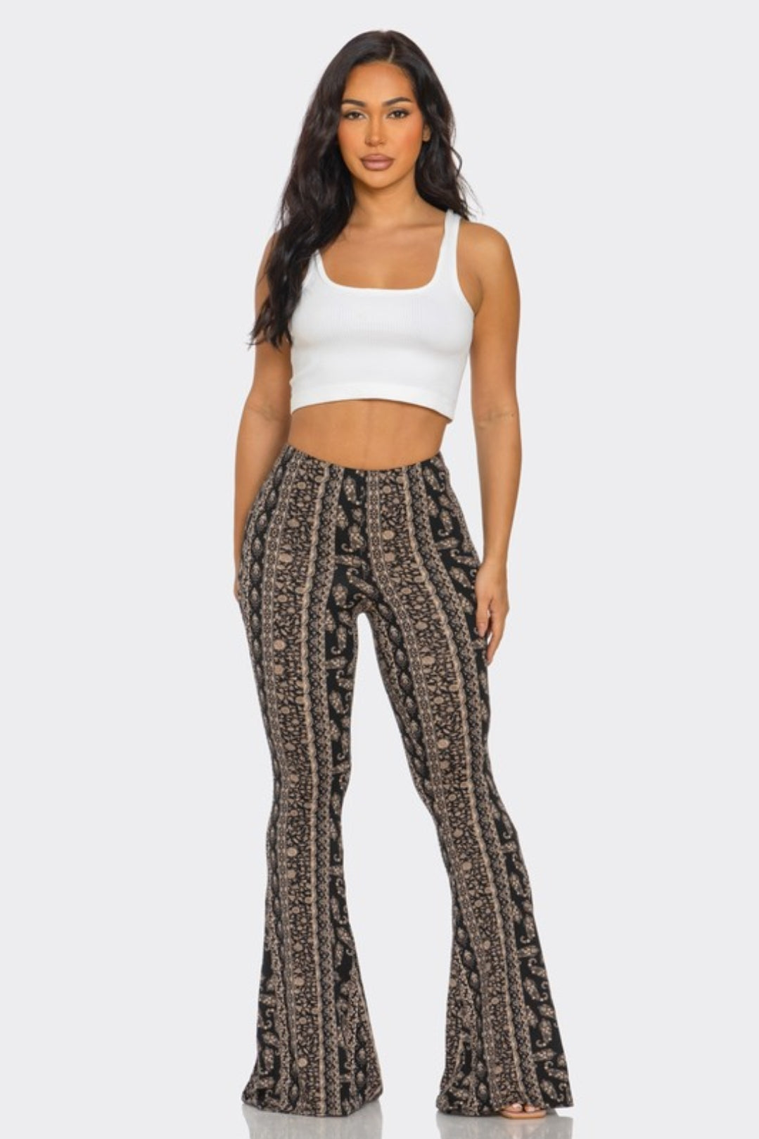 Black and Tan Flare Pants