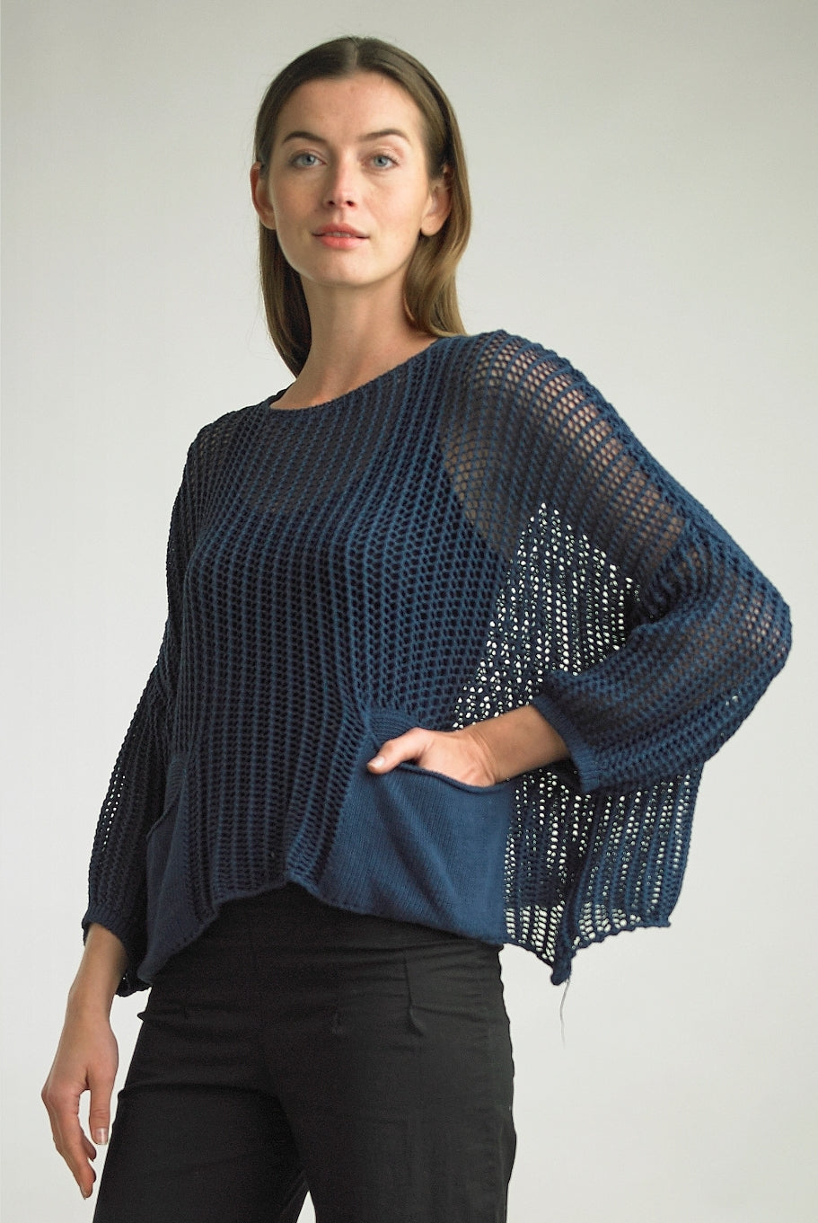 Sweater with Pockets Made in Italy
