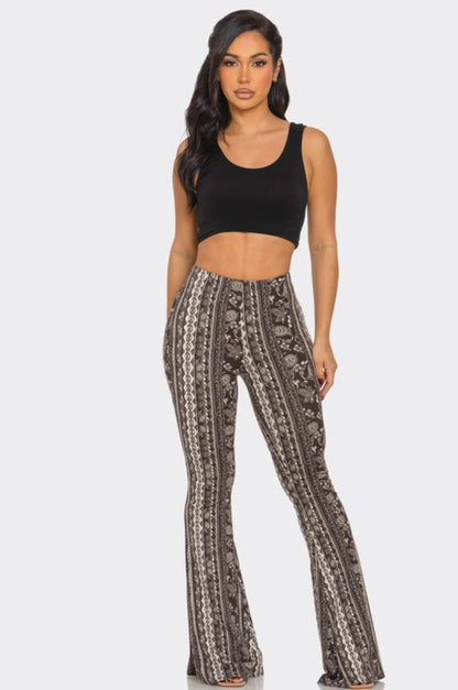Black and White Flare Pants