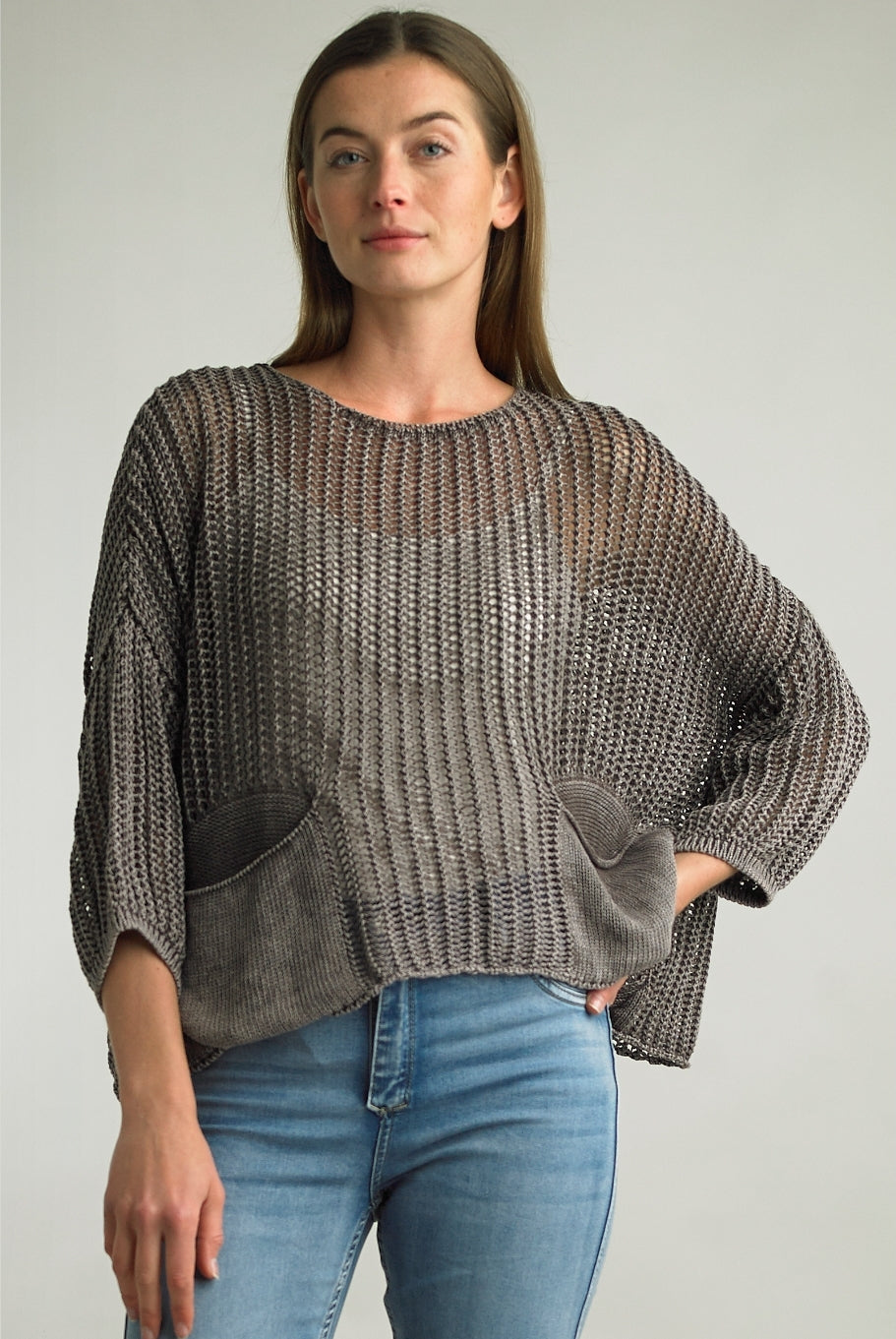 Sweater with Pockets Made in Italy