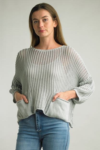 Sweater with Pockets Made in Italy