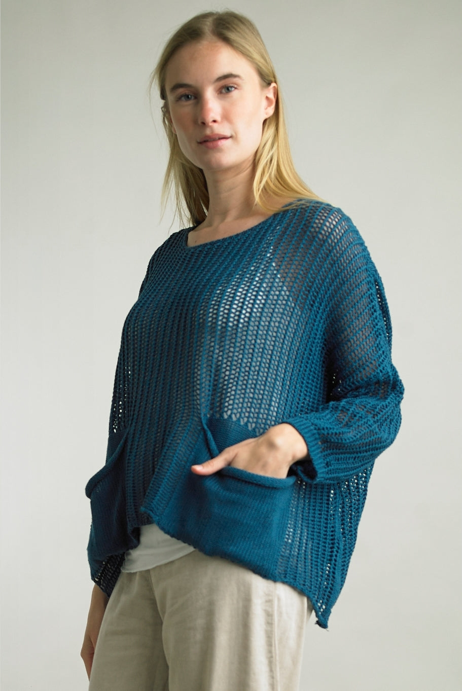 Sweater with Pockets Made in Italy