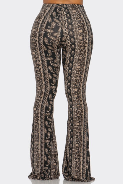 Black and Tan Flare Pants