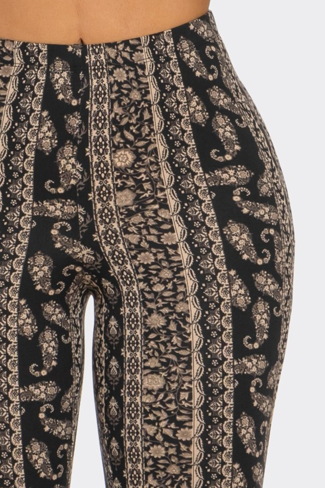 Black and Tan Flare Pants
