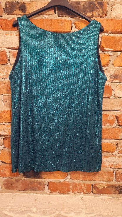 Emerald Sequin Top