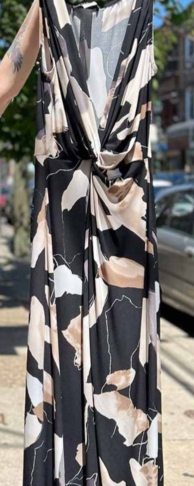 Plunging V Maxi Dress