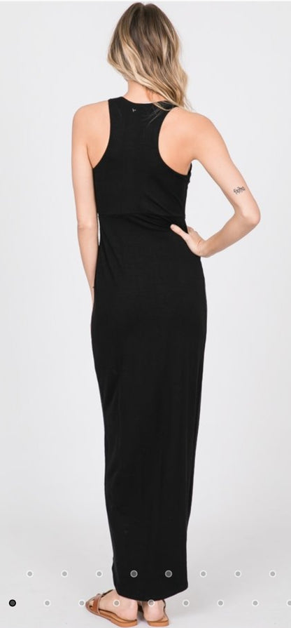 Sleeveless Wrap Maxi Dress