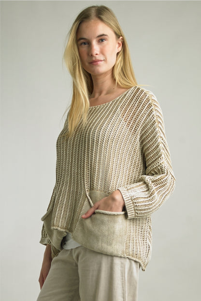 Sweater with Pockets Made in Italy