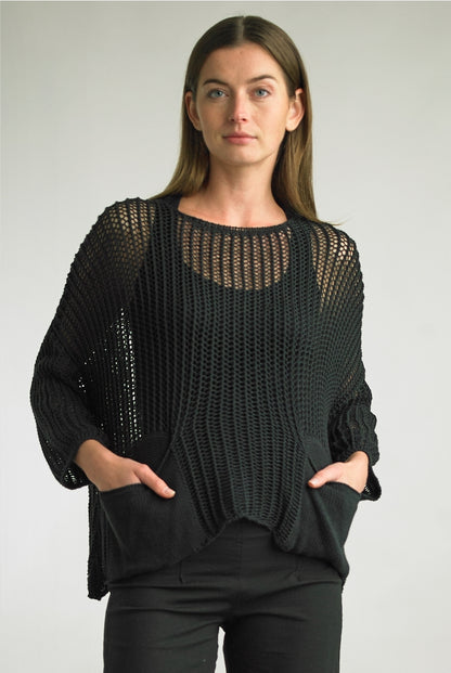 Sweater with Pockets Made in Italy