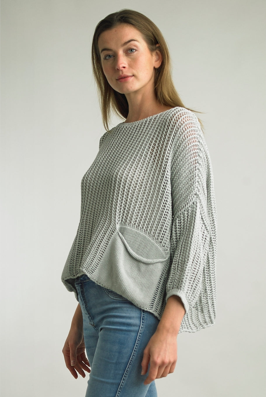 Sweater with Pockets Made in Italy