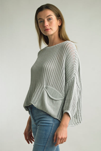 Sweater with Pockets Made in Italy